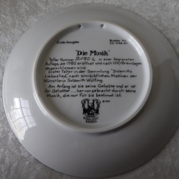 🎁VTG 1982 Konigszelt Bavaria “The Music” German Plate Collection - Picture 11 of 15